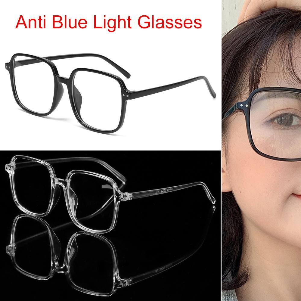 Mắt Kính Gọng Vuông Trong Suốt Độ Nét Cao Unisex