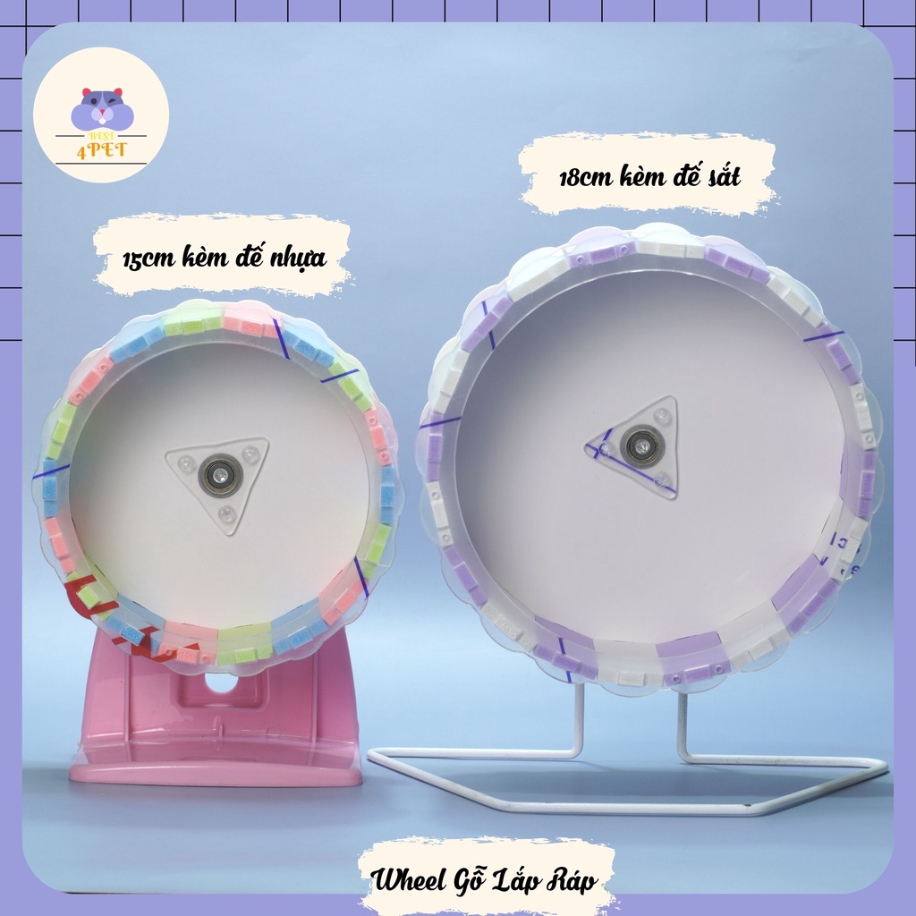 Wheel chạy gỗ lắp ráp cho Hamster