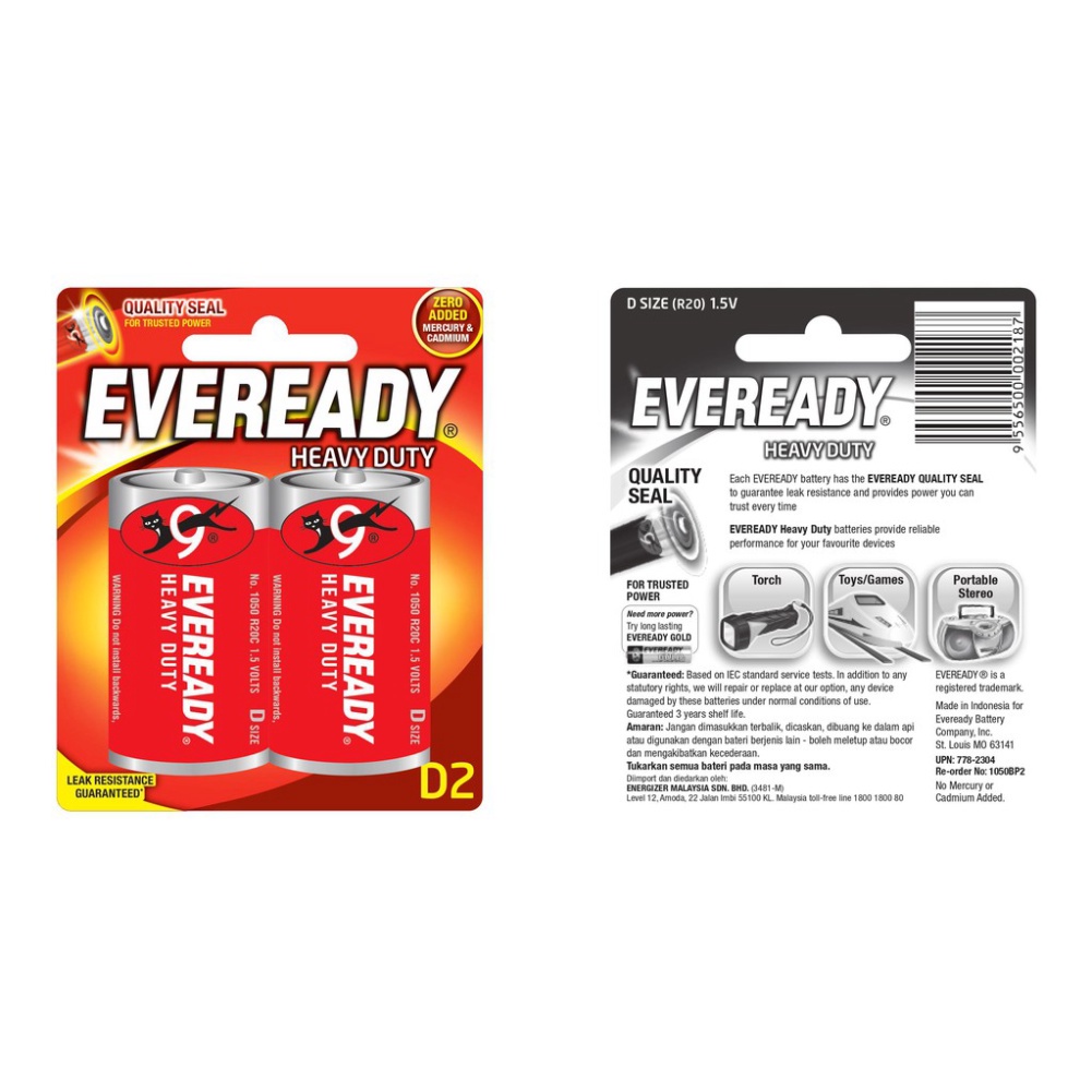 Pin Eveready D 1050 SW2