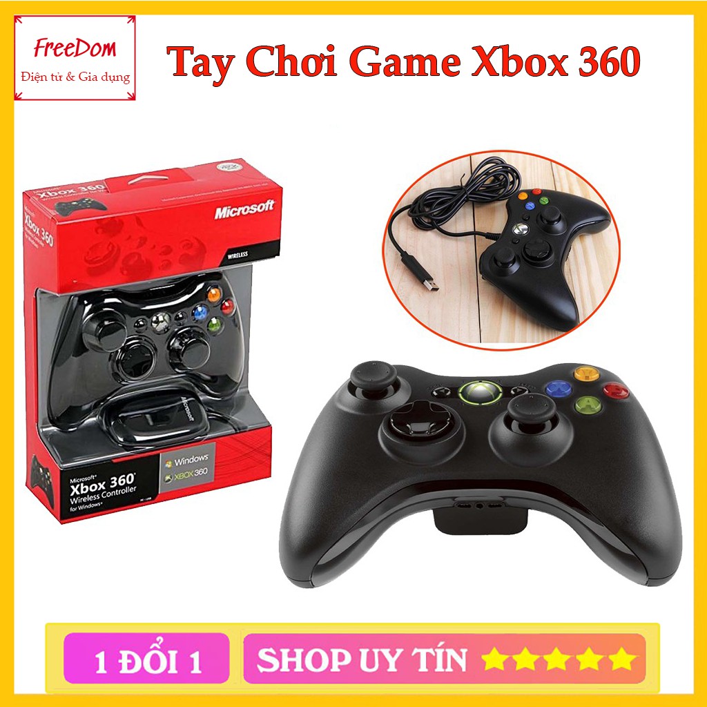 TAY CẦM XBOX 360 CHƠI GAME LỖI 1 ĐỔI 1 Đầu Cắm USB, Hỗ Trợ Tất Cả Các Loại Game Tay Cầm, Hỗ Trợ Pc Laptop