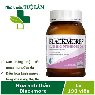 Tinh dầu hoa anh thảo Evening Primrose Oil Blackmores 190 viên - Làm đẹp da tóc, cân bằng nội tiết, giảm mụn