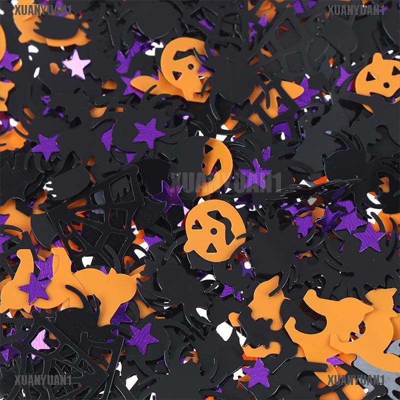 Hoa giấy hình bí ngô phù thủy dơi nhện trang trí Halloween 15g