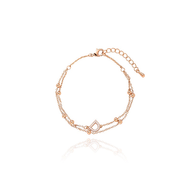 Korean version of simple sparkling zircon necklace rose gold zircon suitable for cold wind