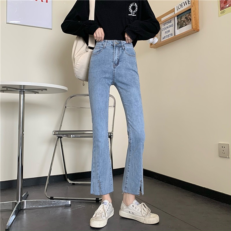 Quần Jean Lưng Cao Ống Loe Thời Trang Hàn Quốc Cho Nữ | BigBuy360 - bigbuy360.vn