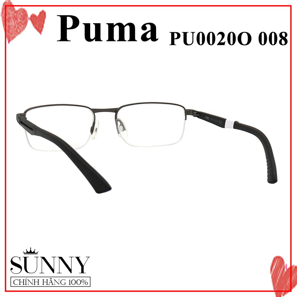 Gọng kính nam nữ chính hãng Puma PU0020O 008 màu sắc thời trang, thiết kế dễ đeo bảo vệ mắt