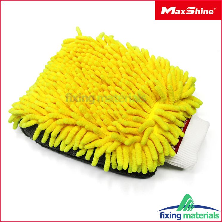 Găng tay rửa xe MaxShine MicroFiber siêu mềm sợi xoắn giữ bọt, hai mặt lau thân vỏ &amp; lau mâm xe kết hợp