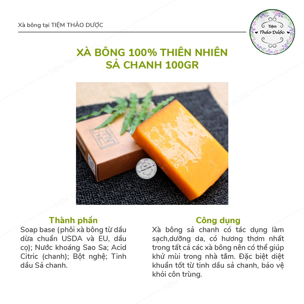 Xà Bông Sinh Dược Sả Chanh (100gr)