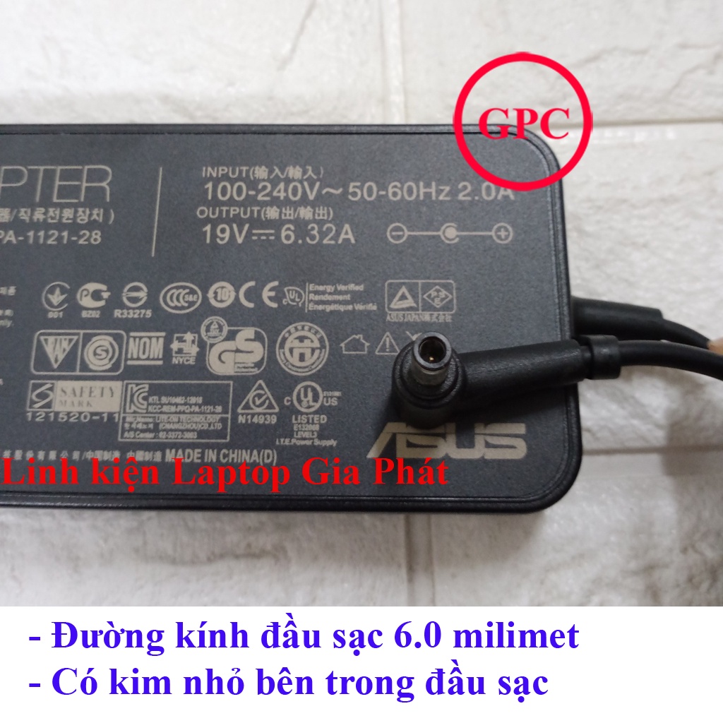 ⚡️[Sạc zin] Sạc Laptop Asus 19V - 6.32A (120w) Chân kim to 6.0*3.7mm Asus FX505 - FX505G - FX505D - FX505DU - FX86F