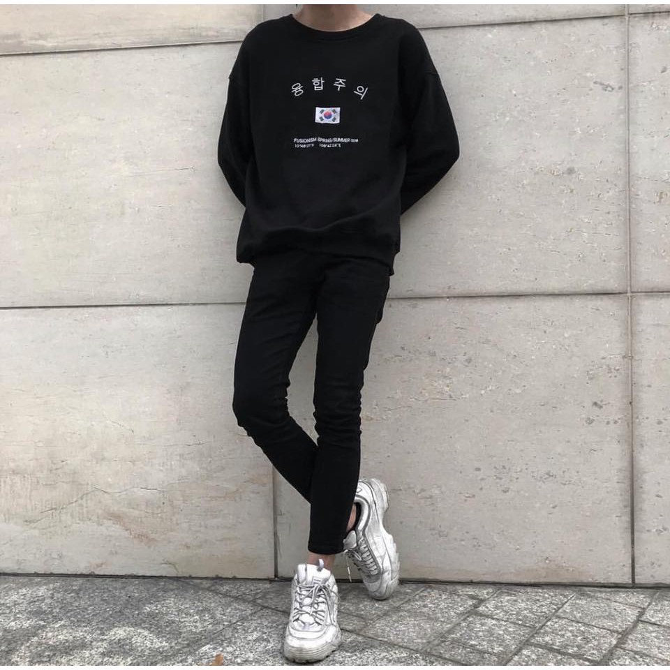 Áo Sweater Nỉ Ngoại Hàn Quốc Unisex | Hình Thật