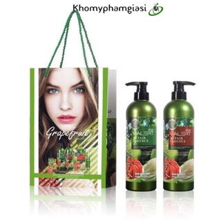 Cặp dầu gội dầu xả bưởi grapefruit valert puls chống rụng tóc phục hồi tóc hư tổn 850ml cam kết chính hãng