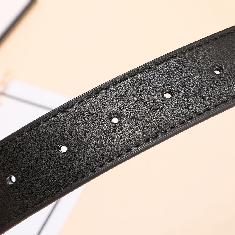 Thắt Lưng Da Bò 100% Màu Trắng Đen Đỏ Cho Nữ