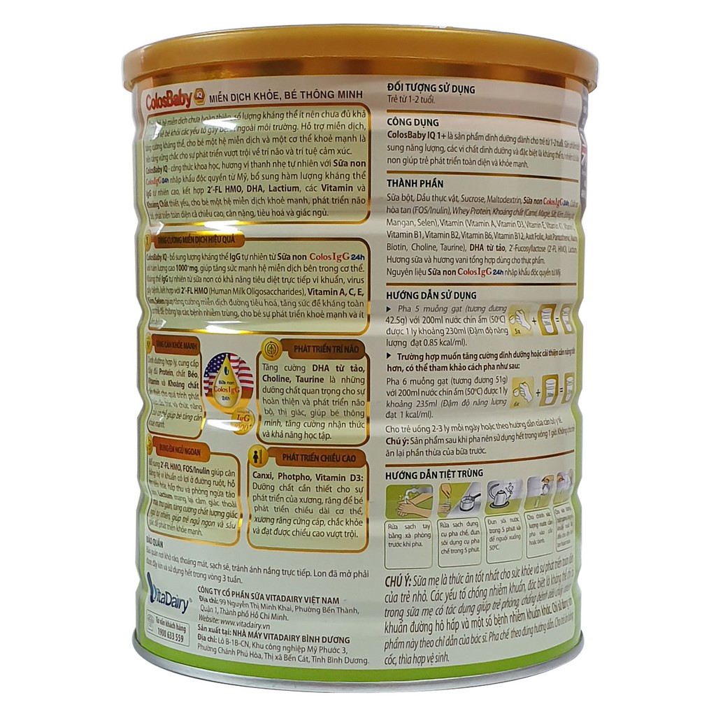 [LẺ GIÁ SỈ] Sữa Non Colosbaby IQ 1+800g | Mua COLOSBABI IQ Phát Triển Trí Não | Date Mới Nhất - Giá Tốt Nhất | Babivina