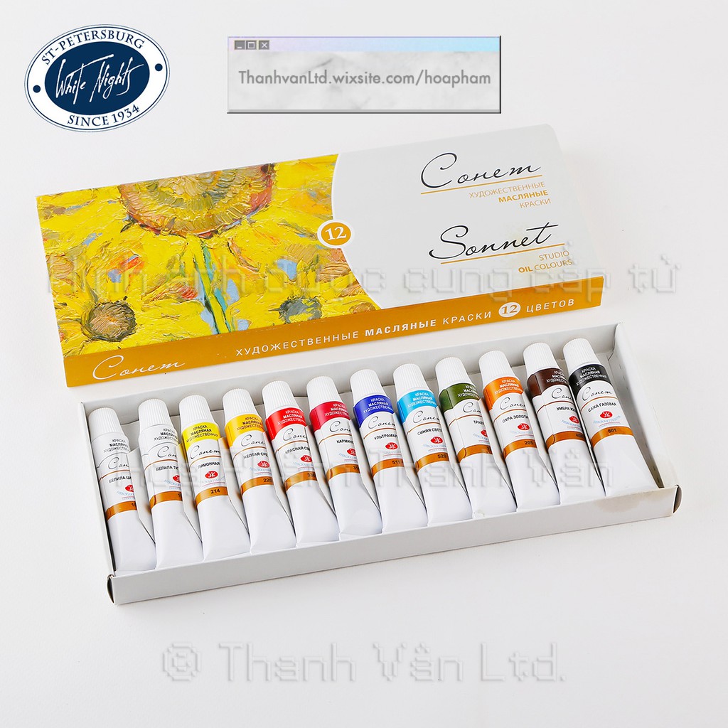 MÀU SƠN DẦU SONNET 12 NEVSKAYA PALITRA - STUDIO OIL COLOURS  [Hàng Chính Hãng]