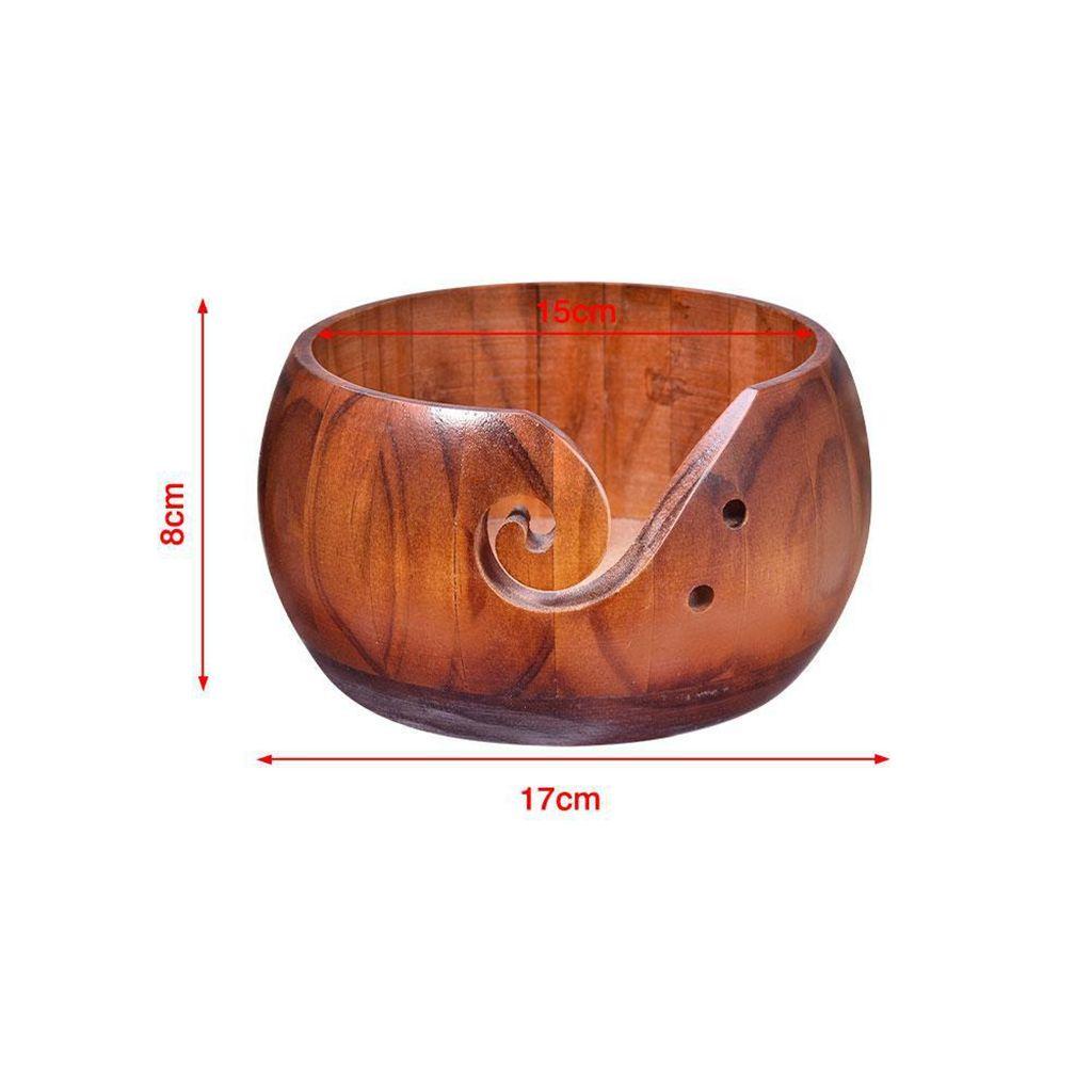 Hộp Đựng Cuộn Chỉ Đan Bằng Gỗ Tự Nhiên Tiện Dụng