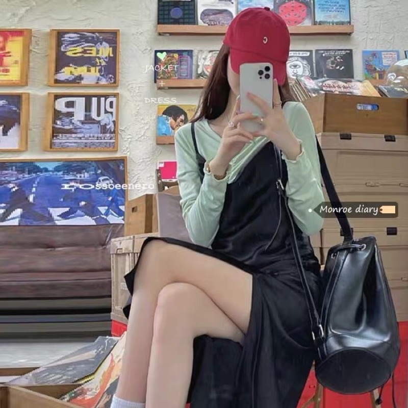 SẴN VÁY M - Set áo váy xẻ tà Ju Seok Kyung phim Penhouse