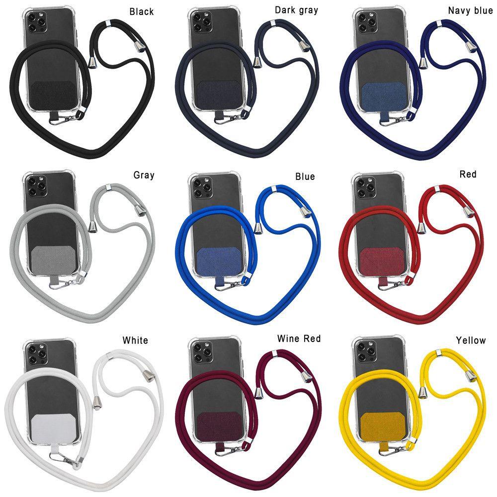 ❤LANSEL❤ Crossbody Nylon Patch Lanyard Gasket Neck Cord Phone Lanyard Anti-lost Universal Hanging Neck Sling Case Straps Phone Safety Tether Adjustable Strap/Multicolor