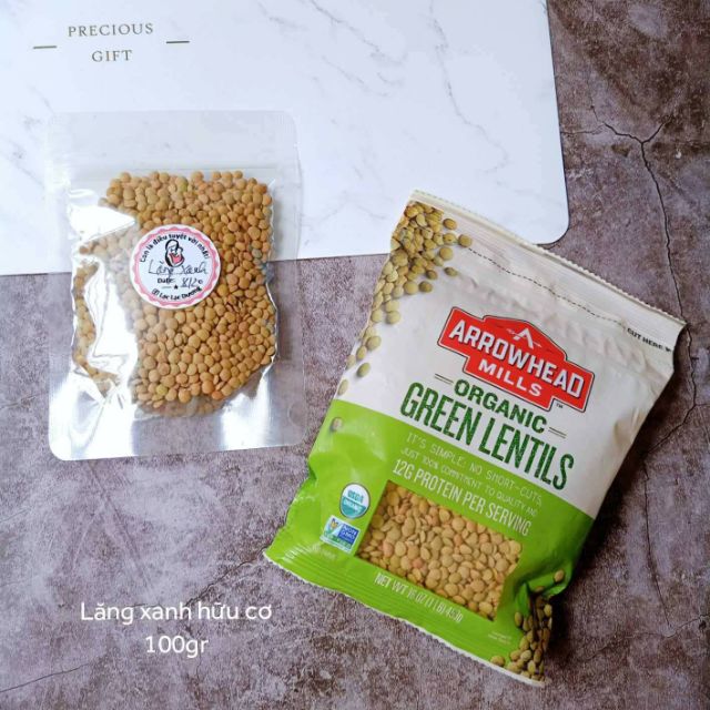 [USDA] Đậu lăng xanh hữu cơ cho bé ăn dặm, gói lẻ 100gr