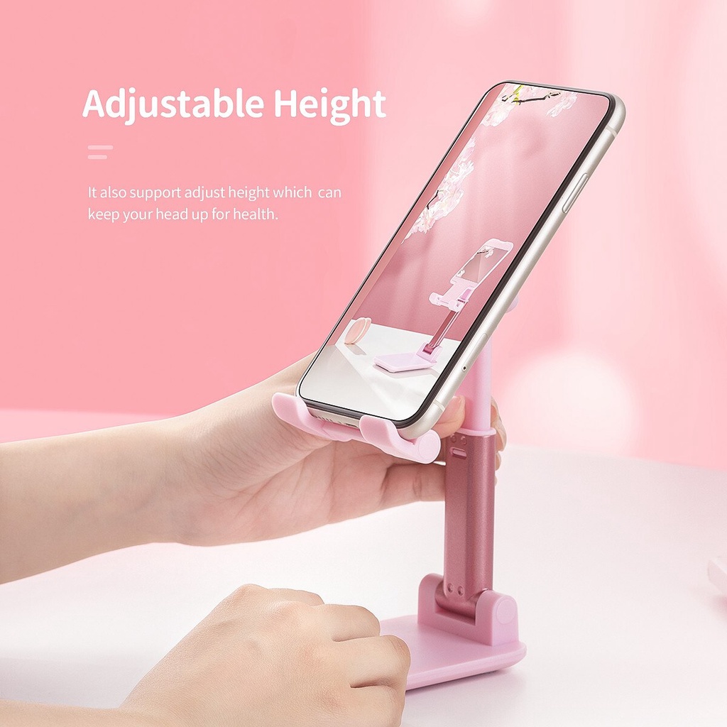 Giá Đỡ ORICO MPHJ Có Gương Màu Hồng Để Bàn Gập Gọn Điều Chỉnh Được Cho Điện Thoại Xiaomi 11/iPhone/Máy Tính Bảng iPad