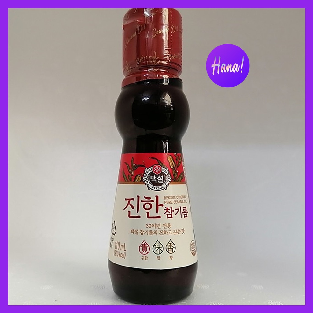 Dầu mè vừng đen đậm đặc Hàn Quốc Beksul (chai 110ml) - sesame oil