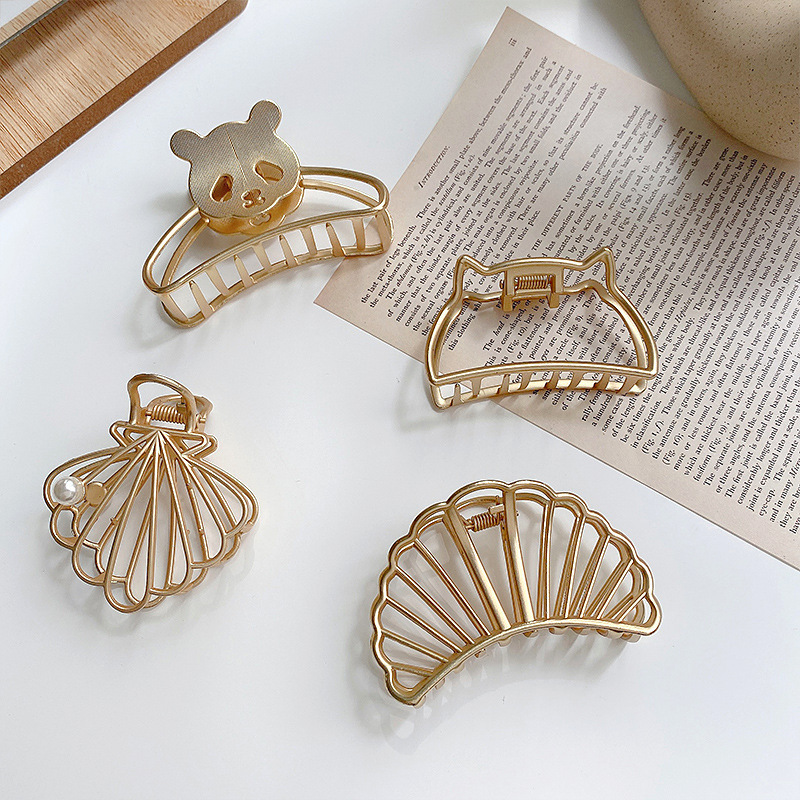 Kẹp tóc kim loại thiết kế phong cách retro dành cho nữ đơn giản thiết kế phong cách retro cho nữ