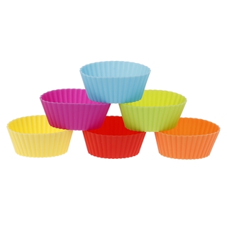 6pcs Silicone Cake Cupcake Cup Cake Tool Baking Silicone Mold