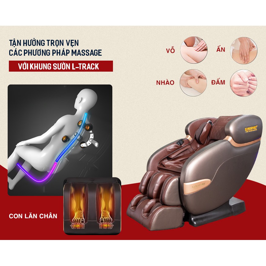 Ghế massage KINGSPORT G42 - ghế mát xa toàn thân tự động mát xa đa năng