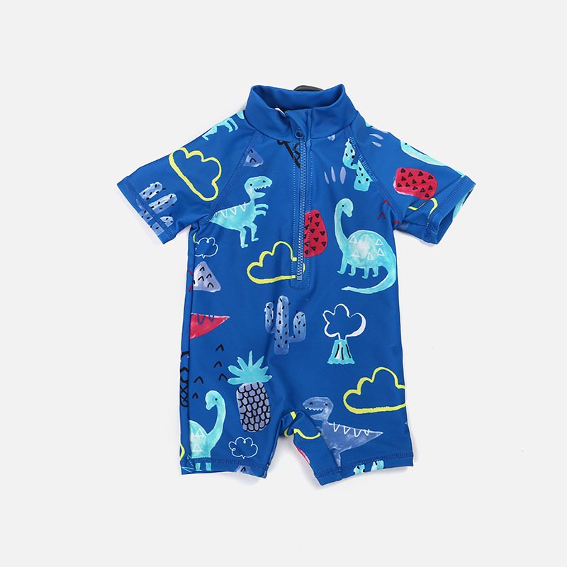 Bộ Đồ bơi trẻ em Kèm mũ che gáy hình Khủng long, Áo bơi cho bé - SPORTKIDS