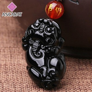 Mặt Dây Chuyền [ANCARAT] Tỳ Hưu Đá Thạch Anh Đen