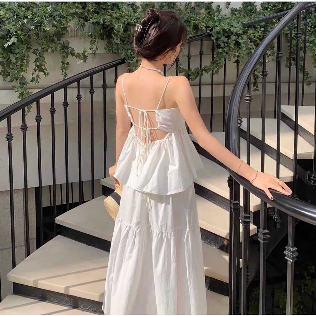 Đầm maxi đi biển ôm ngực váy maxi dáng xòe sang chảnh | BigBuy360 - bigbuy360.vn