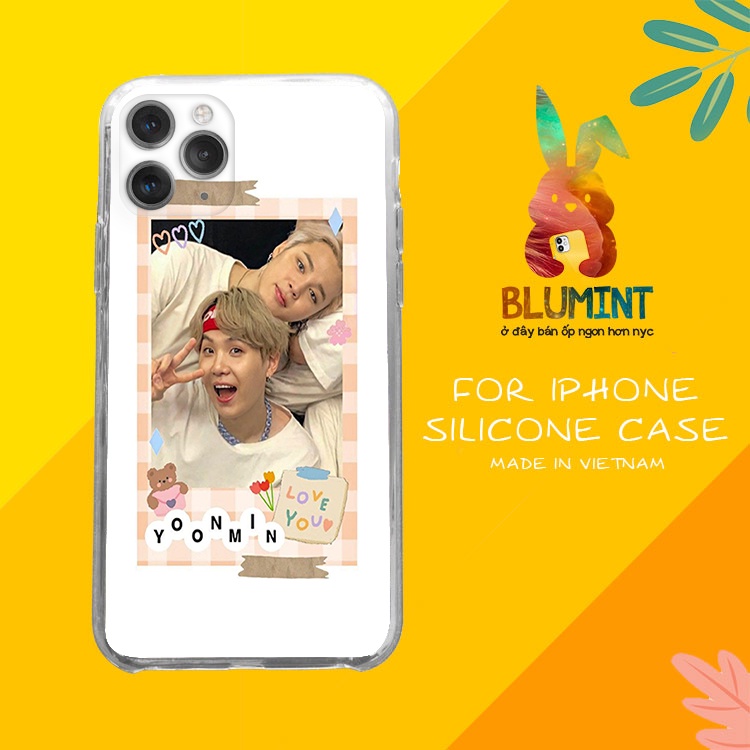Ốp lưng ip Yoonmin love youuu cho iPhone13promaxXS XR nữ 8plus mềm 7Plus X XR Xs Max 6 6s BLUYMIN0044