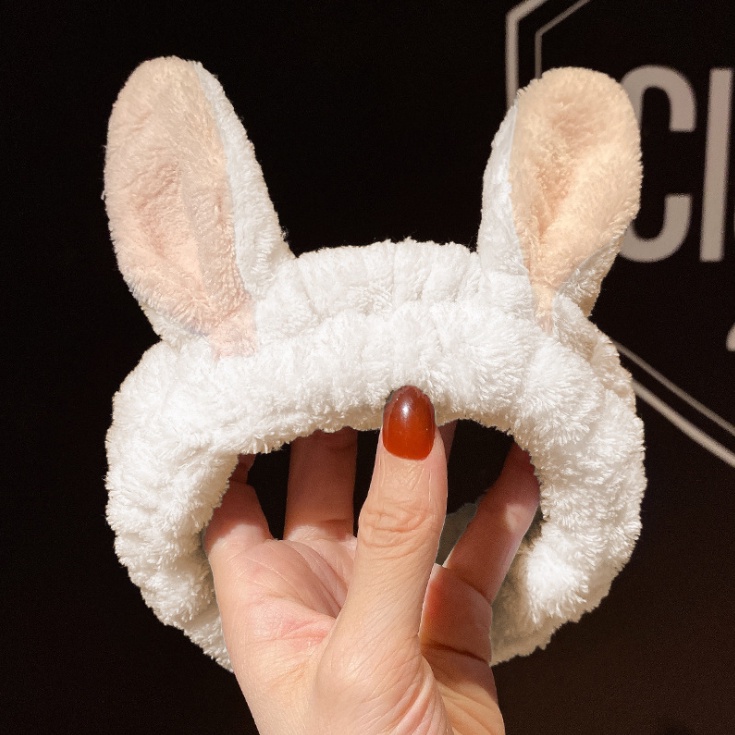 Băng đô cài tóc Thỏ 3D nhiều màu bờm rửa mặt cute phong cách hàn quốc