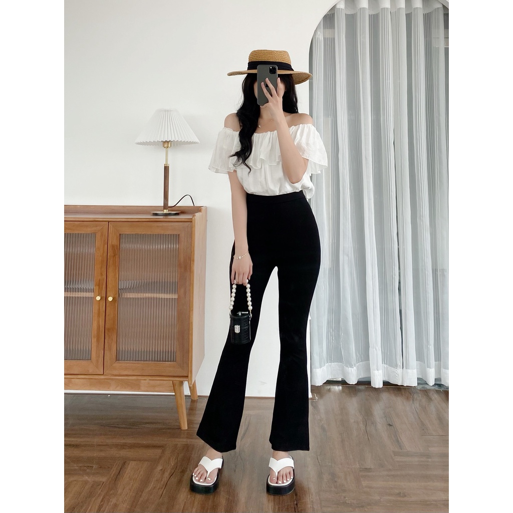 Quần legging ống loe nữ LYRA, chất umi co giãn cao cấp đanh mịn dáng ôm trẻ trung, nănng động-VSYQD0164