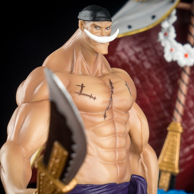 【Tại Chỗ】One Piece Bốn Hoàng Đế Râu Trắng Cũ Thiết Lập Để Làm Mô Hình Edward Newgate. Bia Mộ Món Quà Trang Trí Xung Quan