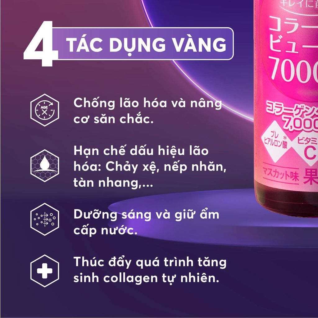 Collagen dạng nước DHC Collagen Beauty 7000 Plus 1 hộp 10 lọ 50ml