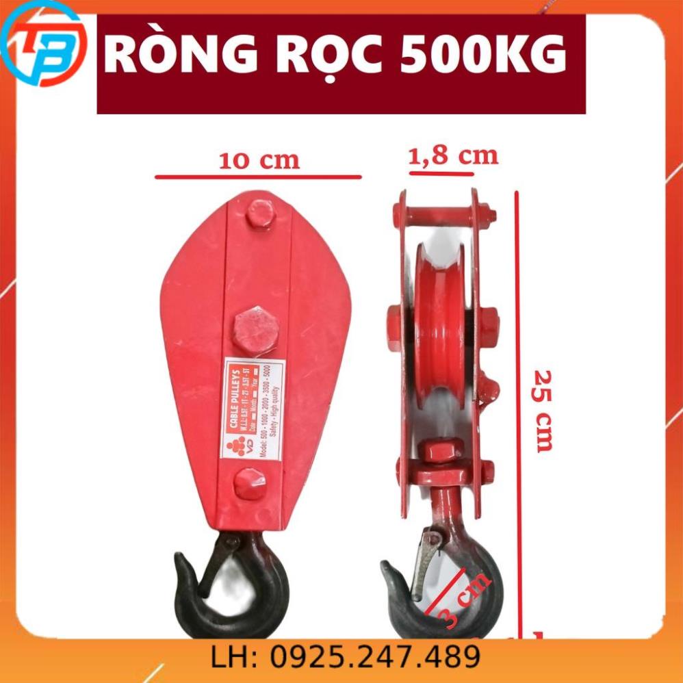 Ròng Rọc Pully 500 kg CÁP THÉP Thái Bình VinàN
