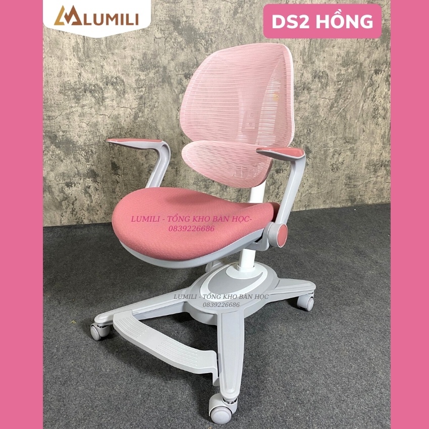 Ghế chống gù cao cấp Lumili DS2 ghế công thái học thông minh điều chỉnh nâng hạ 3 chiều tặng bọc ghế