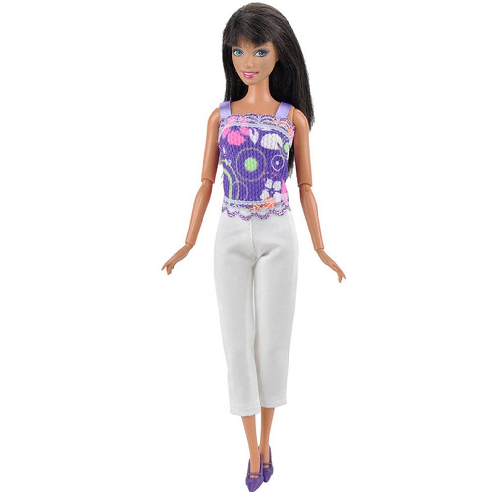 Bộ Quần Áo 5 Món Thời Trang Mùa Hè Cho Búp Bê Barbie