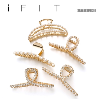 Kẹp tóc iFIT đính ngọc trai kim cương thời trang Hàn Quốc