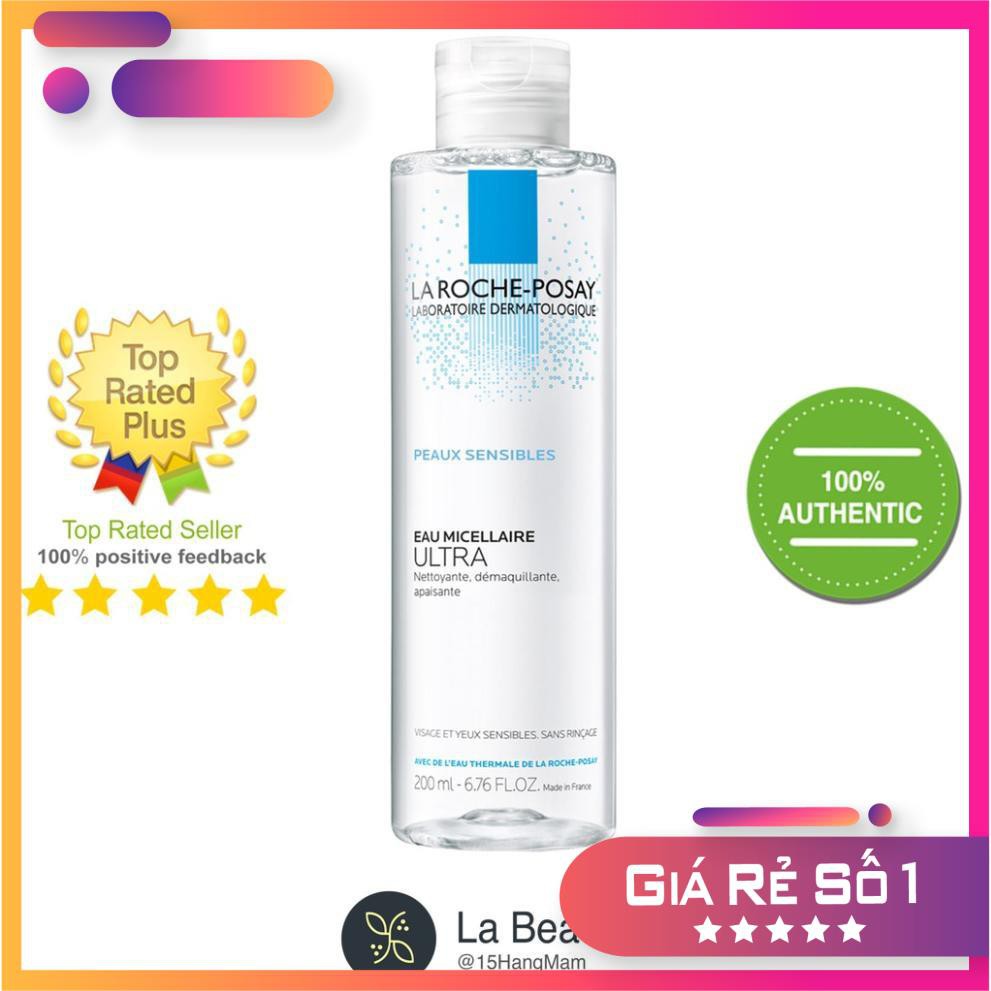 Nước tẩy trang La Roche Posay 400ml, 200ml, 100ml cho da nhạy cảm Micellar Water Ultra Sensitive Skin | BigBuy360 - bigbuy360.vn