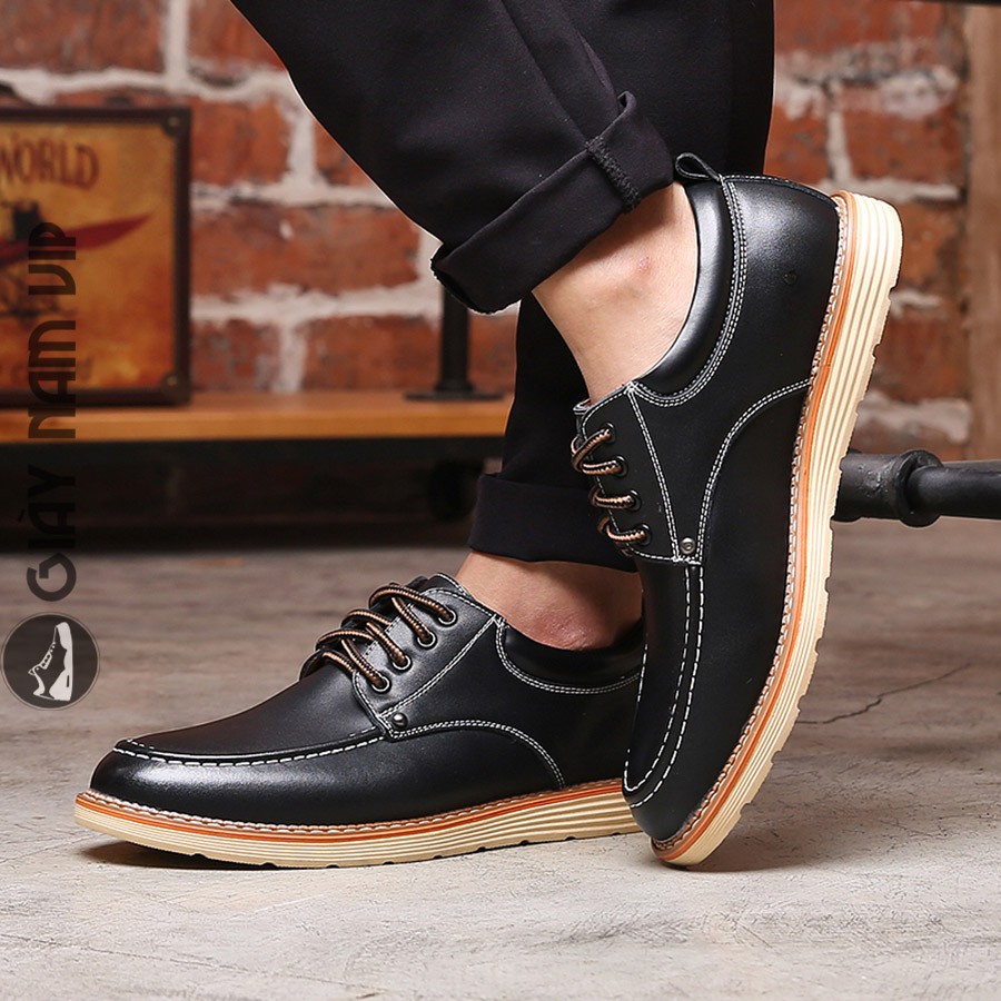 Giày Da Nam Cao Cấp - FREESHIP - Giày Thể Thao Da Bò Nam Tính GNK45 | BigBuy360 - bigbuy360.vn