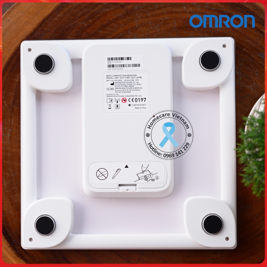 Máy đo thành phần cơ thể &amp; lượng mỡ OMRON HBF-222T đo chỉ số mỡ cơ thể, mỡ nội tạng, cơ xương, Kết nối Bluetooth