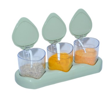 Bộ 3 lọ gia vị Châu Hưng có khay đựng (3 HỦ GIỌT NƯỚC)