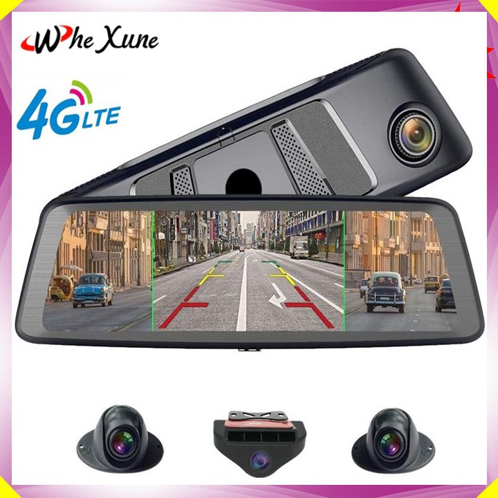 Camera hành trình xe hơi, ô tô Whexune V9 Plus tích hợp 4 camera, Android Wifi GPS - Hàng Nhập Khẩu Chính Hãng