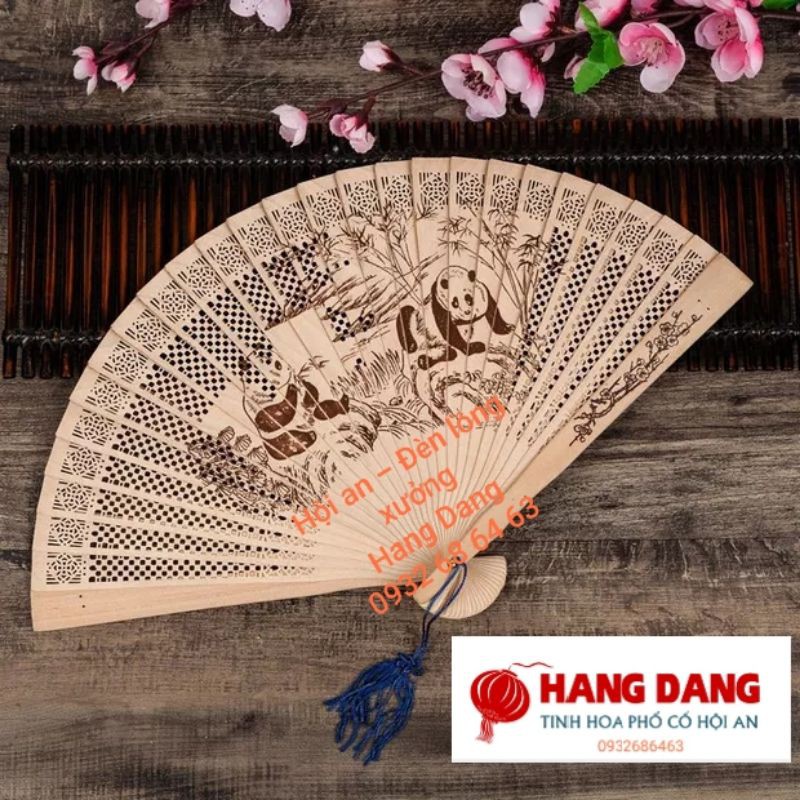 Quạt GỖ thơm cổ trang💥12 MẪU💥 cổ phong  (FREESHIP) xếp cầm tay phong cách Trung Quốc