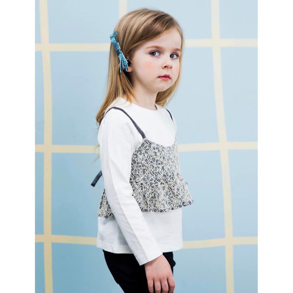 Set áo cotton trắng + coptop xuất Hàn- HA0608 (3 màu)