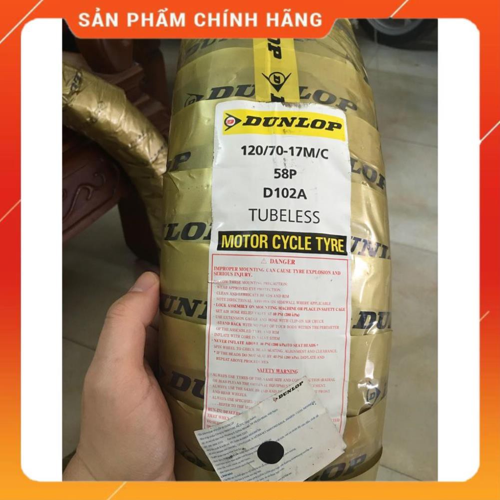 LỐP (VỎ) XE DUNLOP CHO EXCITER 135, EXCITER 150, WINNER , FZ 150_ 17 INCH _Chính Hãng_KHÔNG SĂM ( RUỘT )