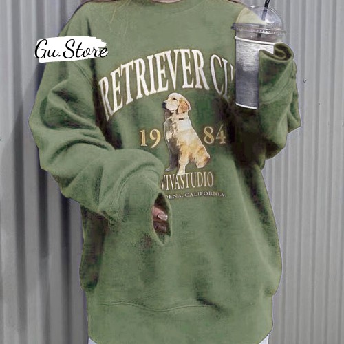 Áo Sweater nỉ tay bông, Áo Sweater in hình Dog cực chất Gu Store max000824