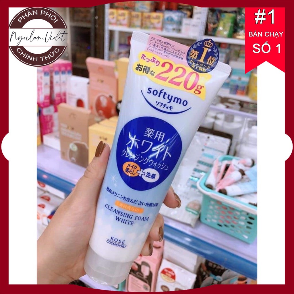 [NỘI ĐỊA NHẬT] Sữa rửa mặt Kose Softymo Nhật Bản 220g