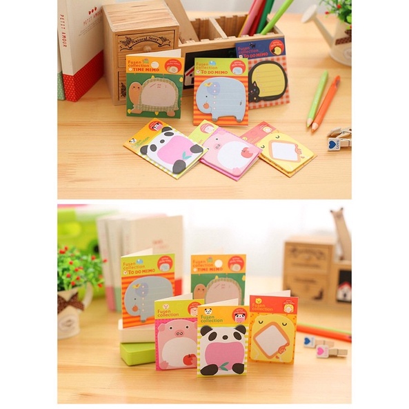 Giấy note mini hình thú ngộ nghĩnh - Sticker - Ghi chú nhanh - 8.0 x 5.5 cm