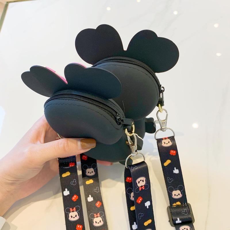 Túi đeo chéo cho bé trai bé gái kiểu dáng nhân vật hoạt hình mickey, minnie dễ thương E1089